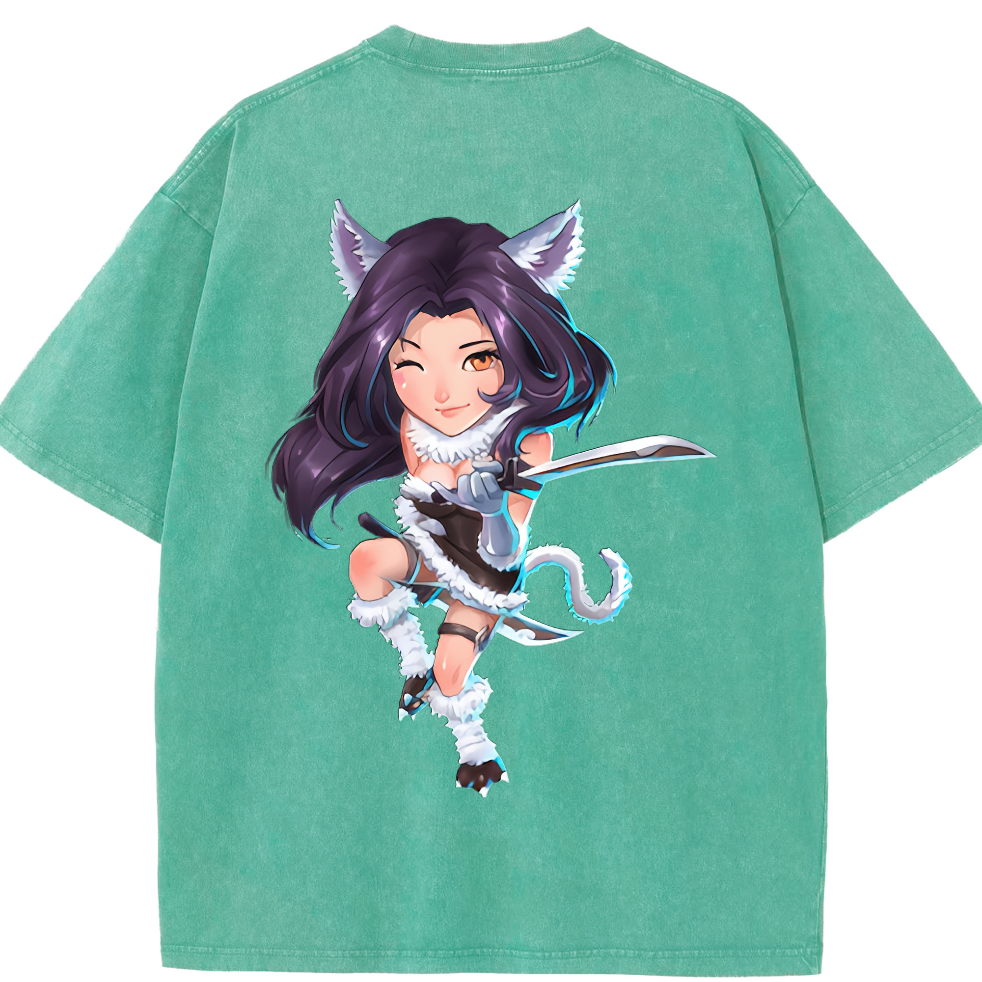 リーグ・オブ・レジェンド League of Legends LOL 綿100% ヴィンテージ風 半袖Tシャツ（背面プリント）